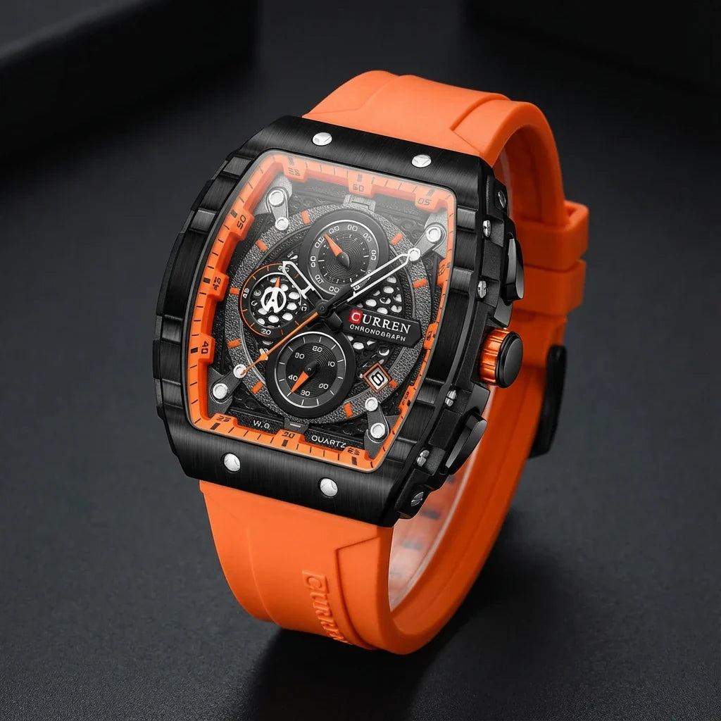 Curren Regent Orange Men's Watch