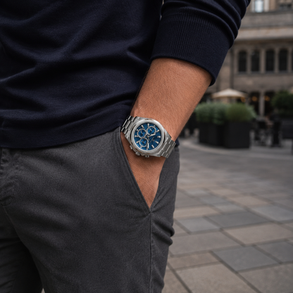 Poedagar Horus® Watch - Stainless Steel Chronograph