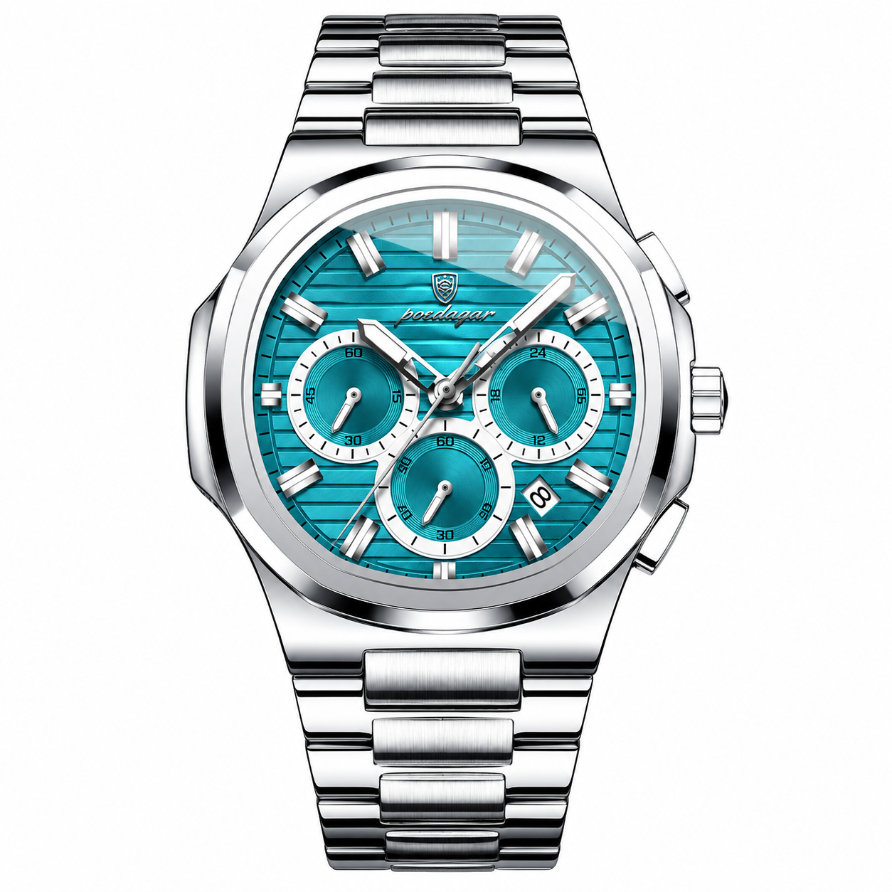 Poedagar Horus® Watch - Stainless Steel Chronograph