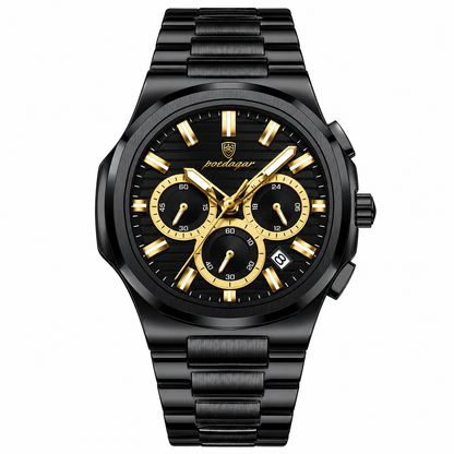 Poedagar Horus® Watch - Stainless Steel Chronograph