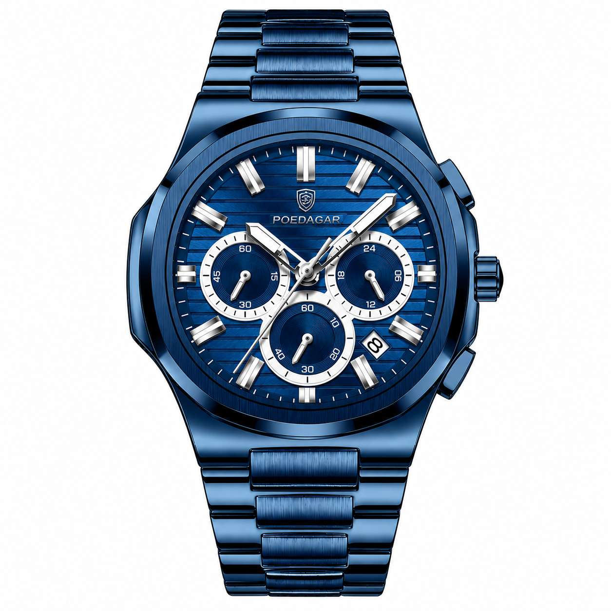 Poedagar Horus® Watch - Stainless Steel Chronograph