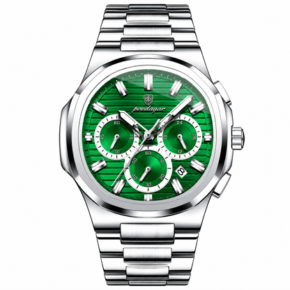Poedagar Horus® Watch - Stainless Steel Chronograph