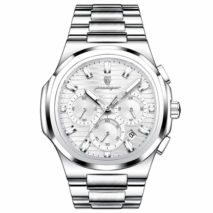 Poedagar Horus® Watch - Stainless Steel Chronograph