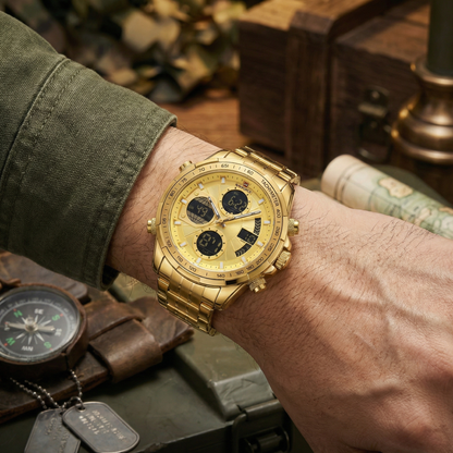 Naviforce Vanguard Gold NF9197 Military Sport Watch