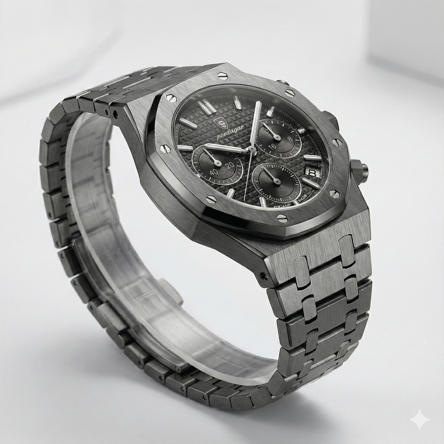 Poedagar RoyalKing OAK All Black® Watch