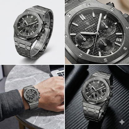 Poedagar RoyalKing OAK All Black® Watch