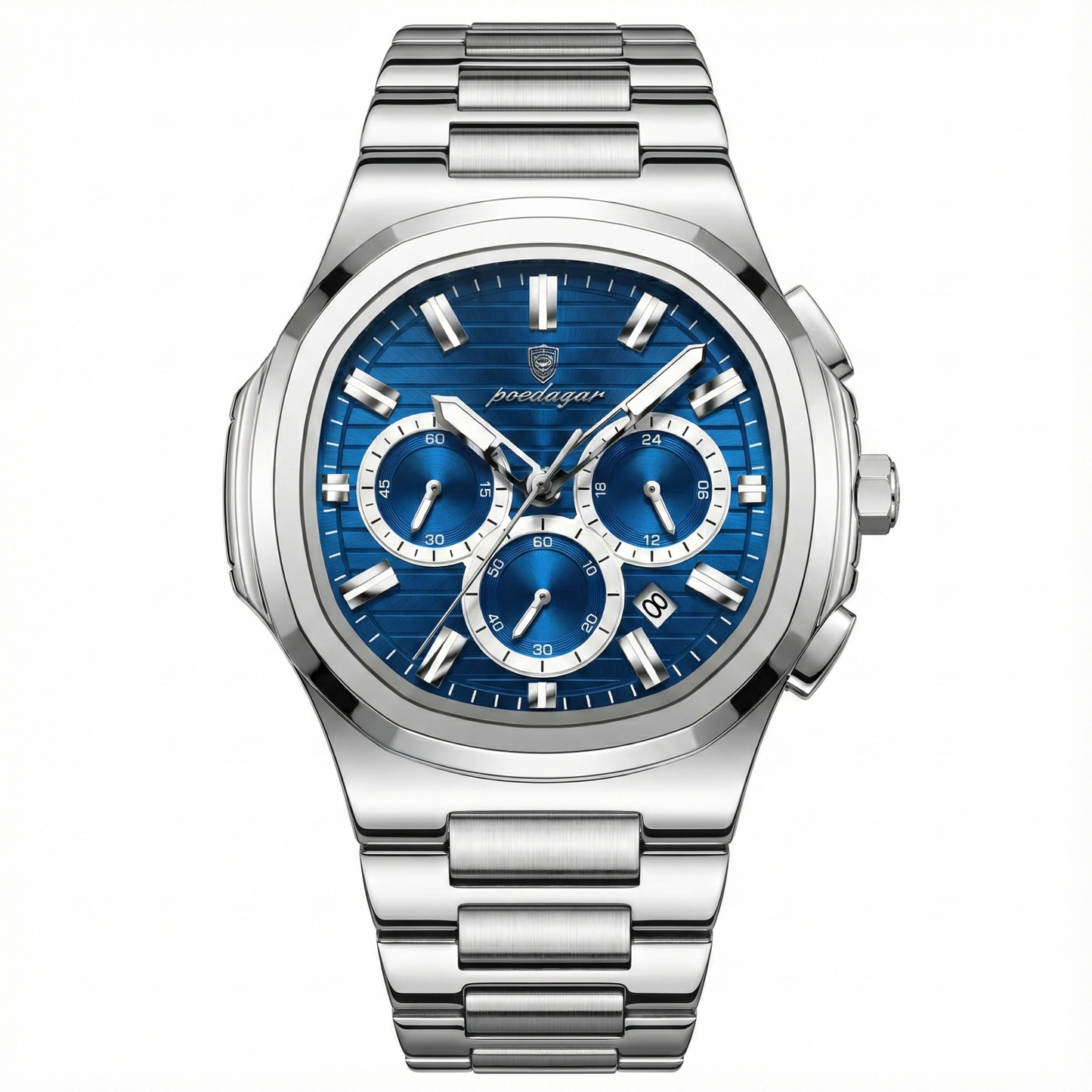 Poedagar Horus® Watch - Stainless Steel Chronograph