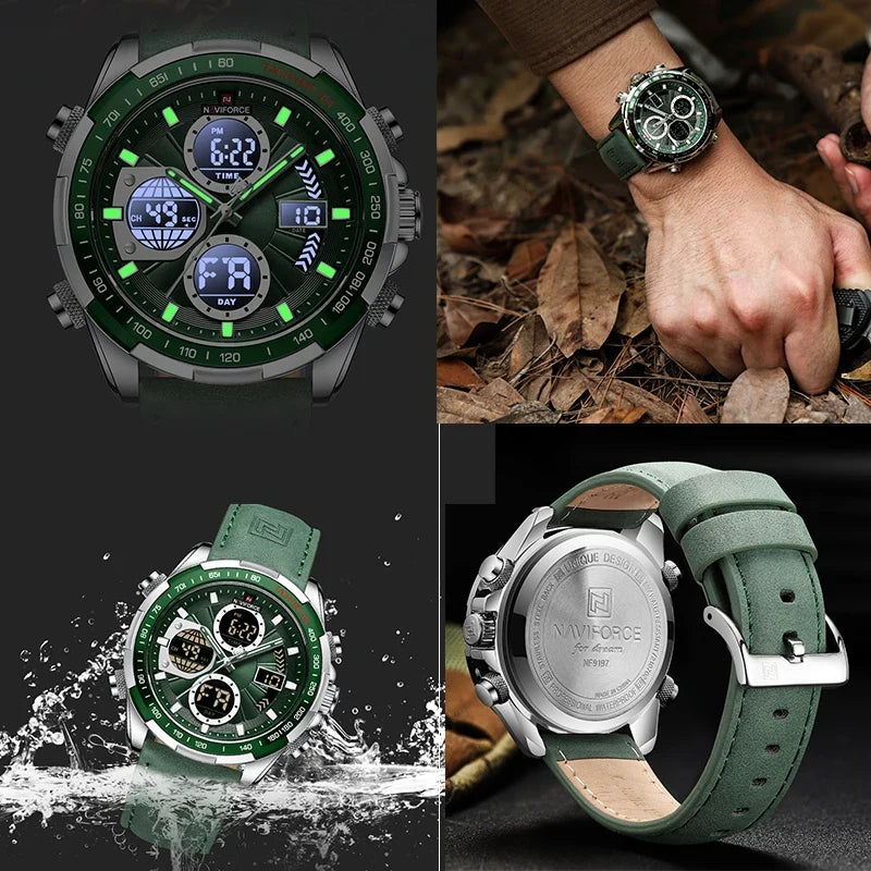 Naviforce Vanguard Green NF9197 Military Sports Watch