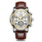 Leather Strap and White Dial