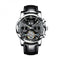 Leather Strap and Black Dial
