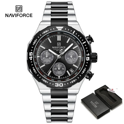 Naviforce Maverick NF8049 Watch - Modern Steel Chronograph