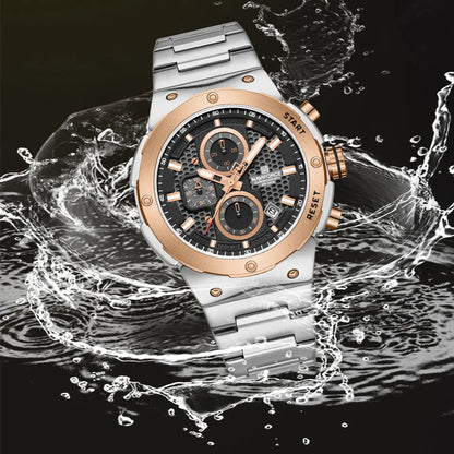 Naviforce Royal NF8072 Watch - Luxury Chronograph Stainless Steel