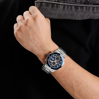 Naviforce Royal Silver Blue NF8072 Watch - Stainless Steel Chronograph
