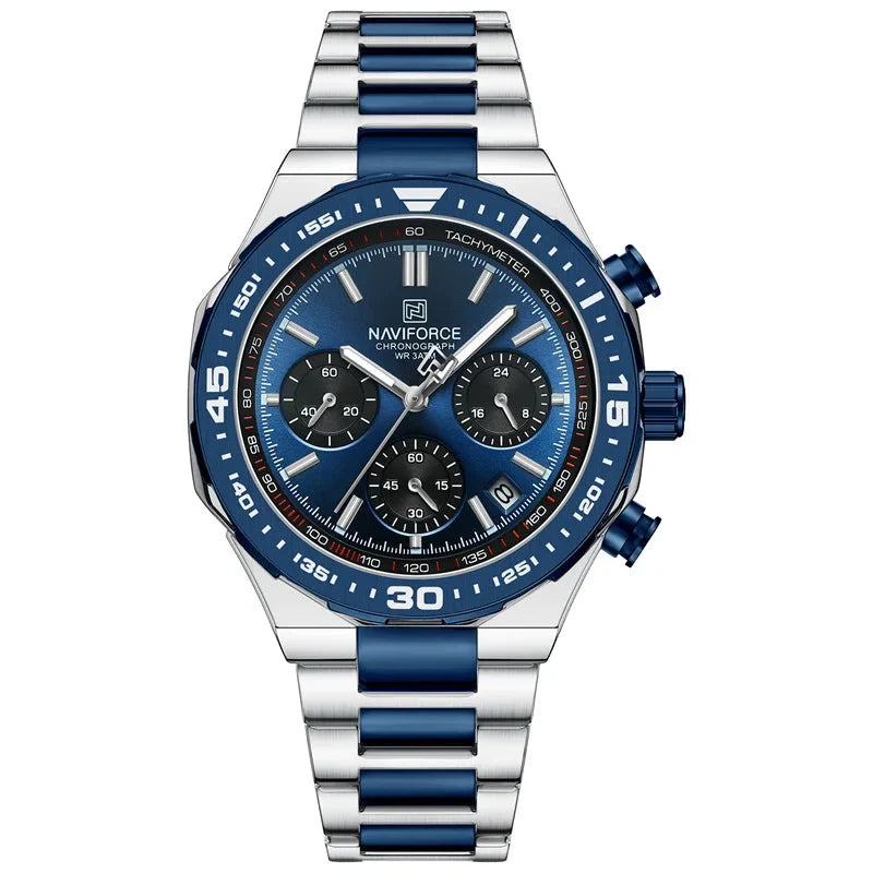 Naviforce Maverick NF8049 Watch - Modern Steel Chronograph