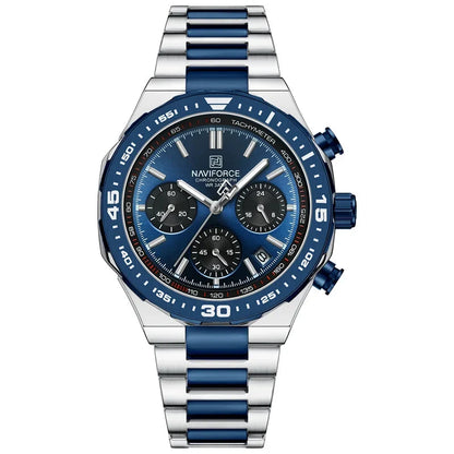 Naviforce Maverick NF8049 Watch - Modern Steel Chronograph