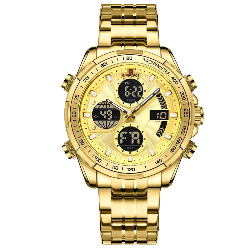 Naviforce Vanguard Gold NF9197 Military Sport Watch
