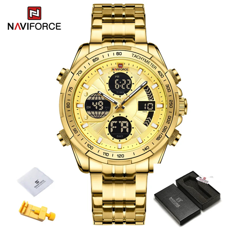 Naviforce Vanguard Gold NF9197 Military Sport Watch