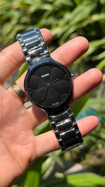 Rado Black Thinline X Great Gardens Of The World True Watch For Men's