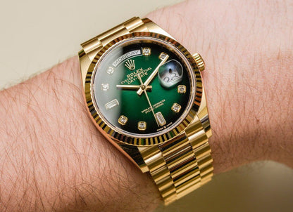 Ro lex Day-Date  Automatic Green Dial Men's Watch