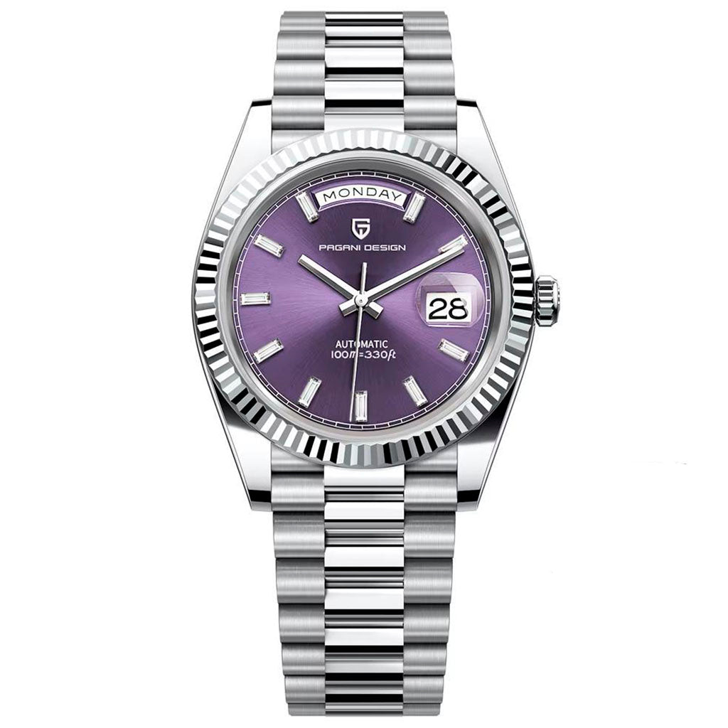 Design London prateado e roxo
