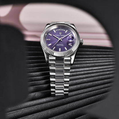 Design London prateado e roxo