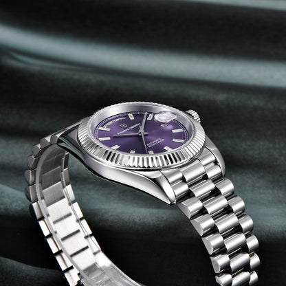 Design London prateado e roxo
