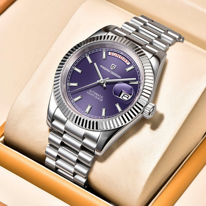Design London prateado e roxo