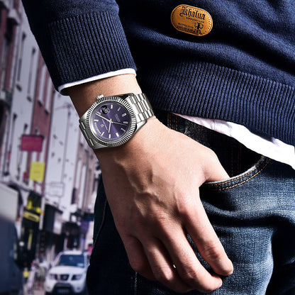 Design London prateado e roxo