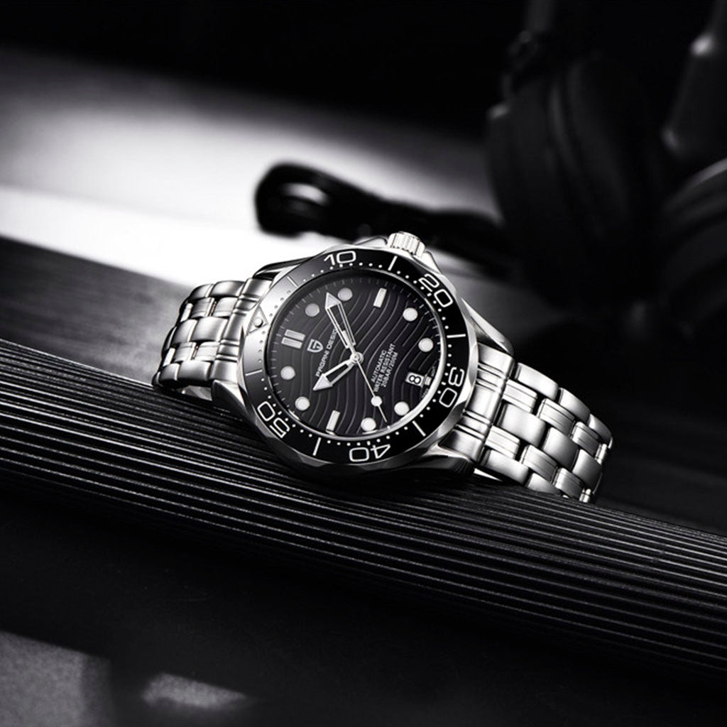 Diseño Reloj Veracius Negro de acero inoxidable