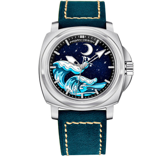 Design Wave Silber Blau