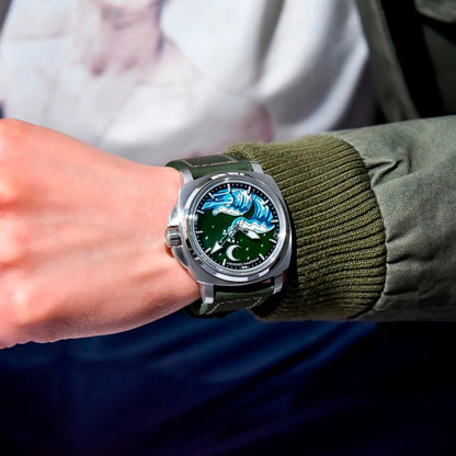 Ontwerp Wave Zilver Groen