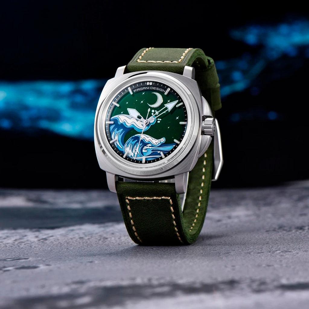 Ontwerp Wave Zilver Groen