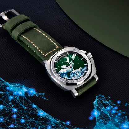 Ontwerp Wave Zilver Groen