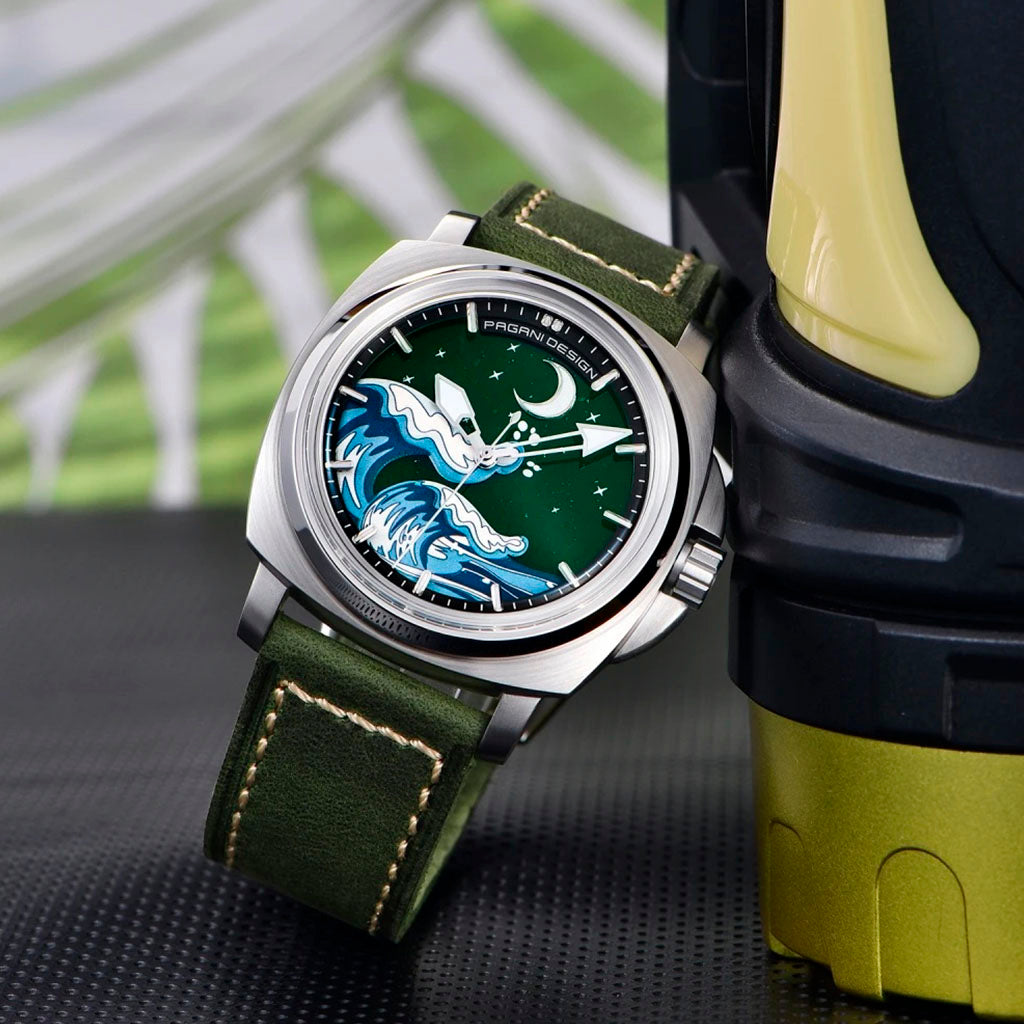 Ontwerp Wave Zilver Groen