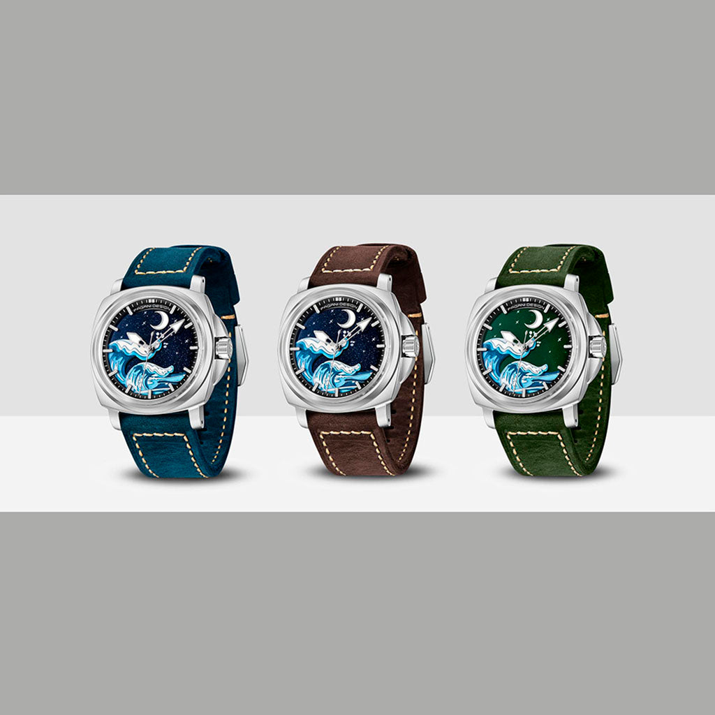 Ontwerp Wave Zilver Groen