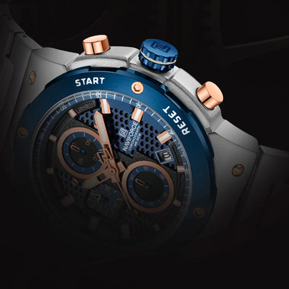 Naviforce Royal Silver Blue NF8072 Watch - Stainless Steel Chronograph