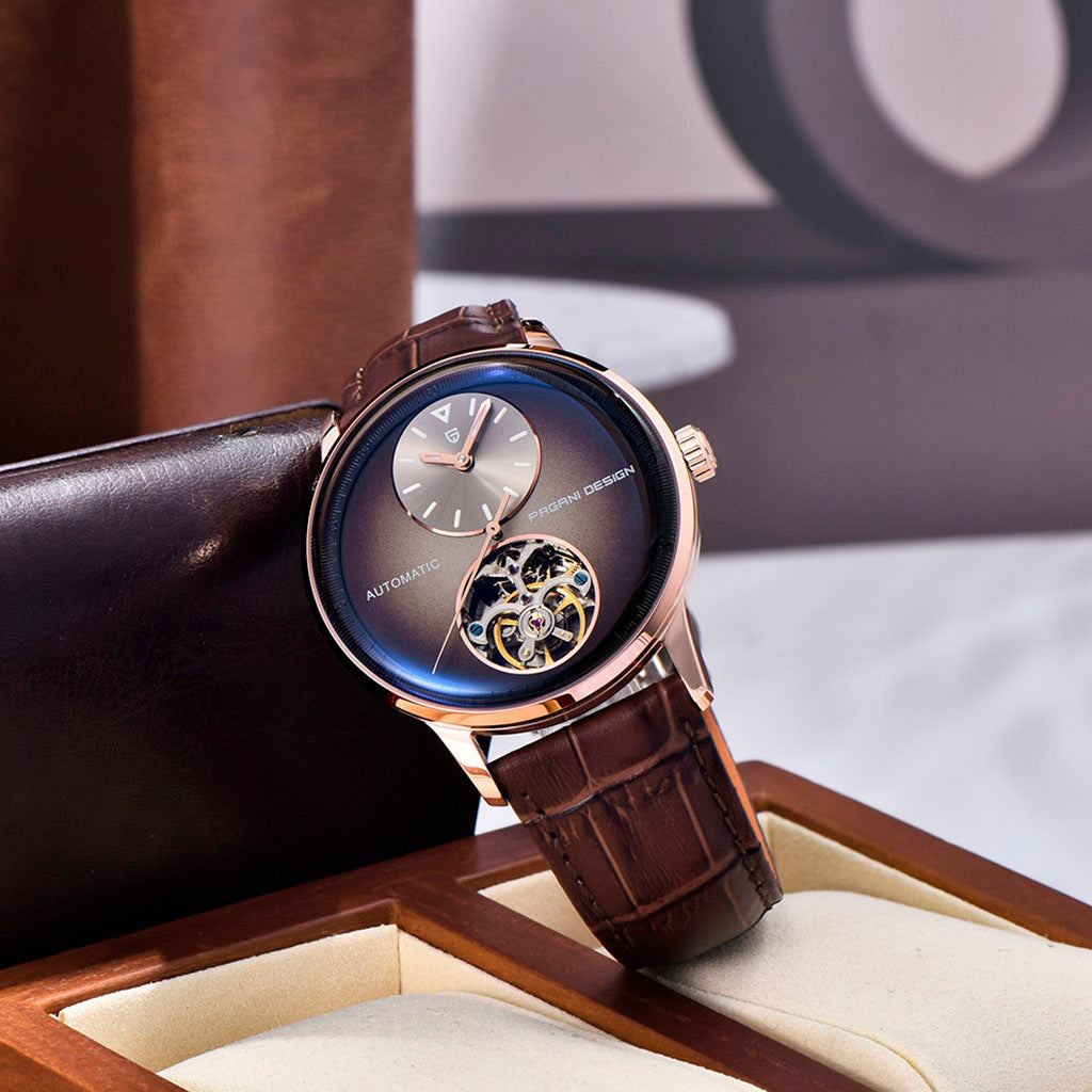 Wzór Tourbillon złoty brązowy