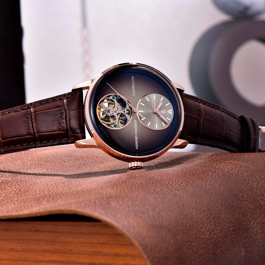 Wzór Tourbillon złoty brązowy